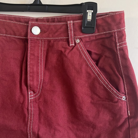 Red Denim Skirt. H&M, Divided Black Collection - Picture 2 of 3